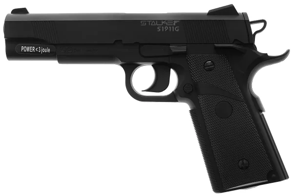 Pnevmaticheskij pistolet Stalker S1911G (Colt 1911) k.4,5mm, plastik, chernyj2